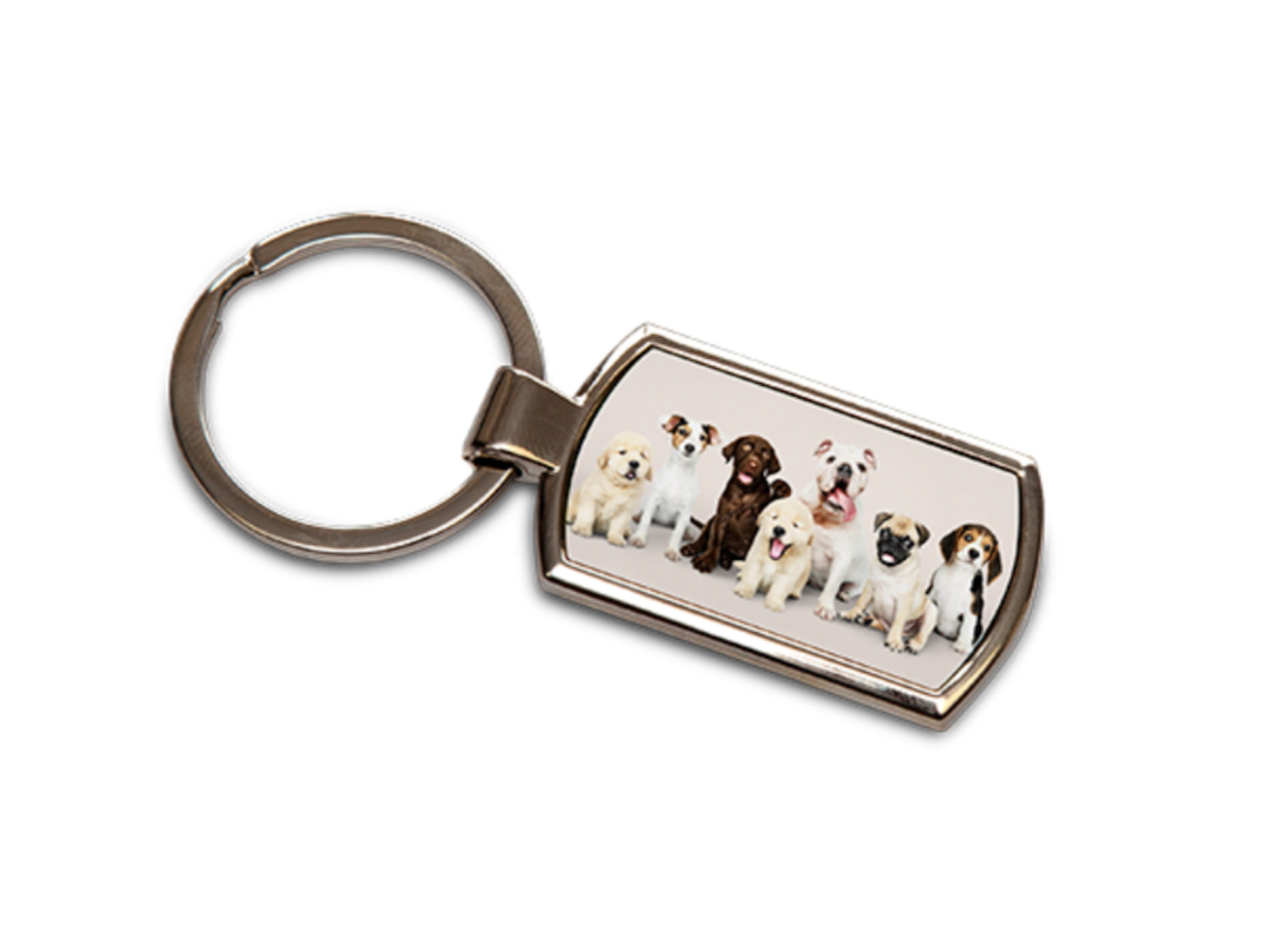 Custom Photo Rectangle Keyring, Photograph Personalised Keyring,